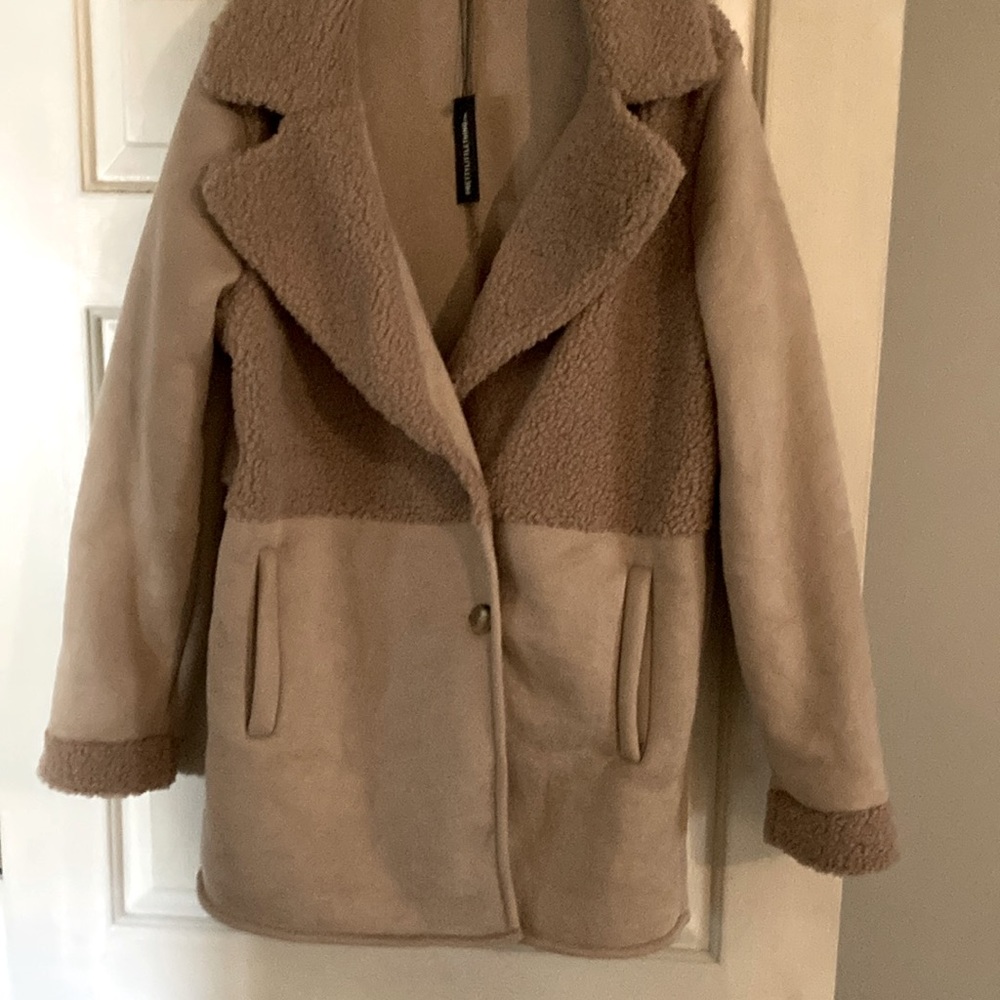 Faux suede women’s coat
